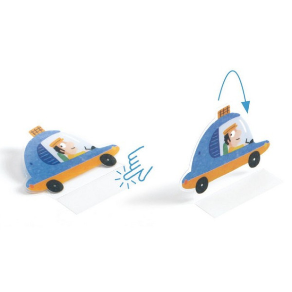 POJAZDY naklejki wielokrotnego użytku 3D Djeco 3+