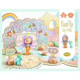 LILY TINYLY puzzle tekturowe 24 el. z figurką Djeco 4+