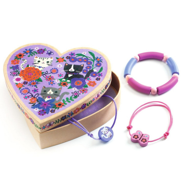 TARA bransoletki w ozdobnym pudełku kotki Djeco 4+