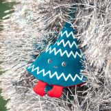 CZERWONA CHOINKA świąteczna przytulanka dwustronna zawieszka na choinkę Lilliputiens 2+