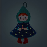 NIEBIESKA CHOINKA świąteczna przytulanka dwustronna zawieszka na choinkę Lilliputiens 2+