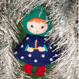 NIEBIESKA CHOINKA świąteczna przytulanka dwustronna zawieszka na choinkę Lilliputiens 2+