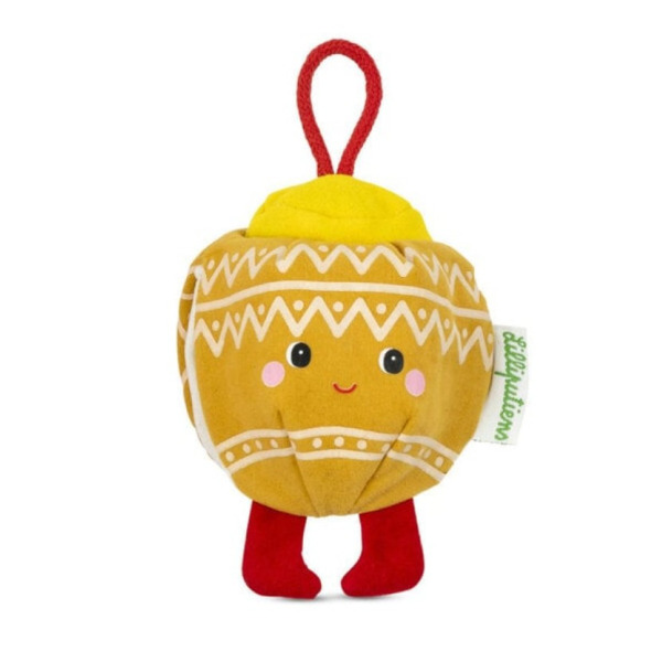 BIAŁA BOMBKA świąteczna przytulanka dwustronna zawieszka na choinkę Lilliputiens 2+