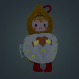 BIAŁA BOMBKA świąteczna przytulanka dwustronna zawieszka na choinkę Lilliputiens 2+