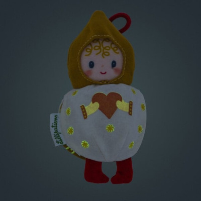 BIAŁA BOMBKA świąteczna przytulanka dwustronna zawieszka na choinkę Lilliputiens 2+