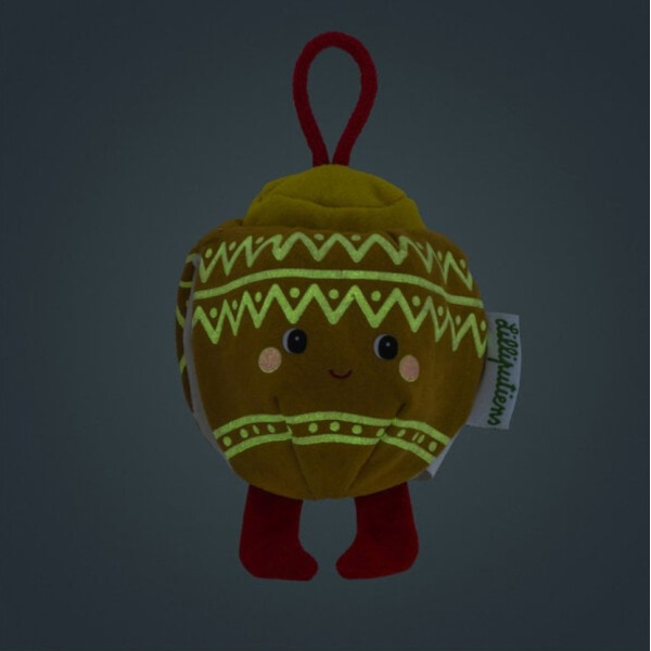 BIAŁA BOMBKA świąteczna przytulanka dwustronna zawieszka na choinkę Lilliputiens 2+