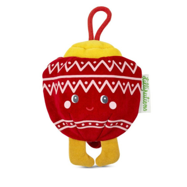 RÓŻOWA BOMBKA świąteczna przytulanka dwustronna zawieszka na choinkę Lilliputiens 2+