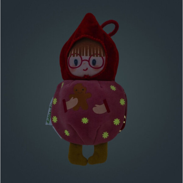 RÓŻOWA BOMBKA świąteczna przytulanka dwustronna zawieszka na choinkę Lilliputiens 2+