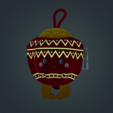 RÓŻOWA BOMBKA świąteczna przytulanka dwustronna zawieszka na choinkę Lilliputiens 2+