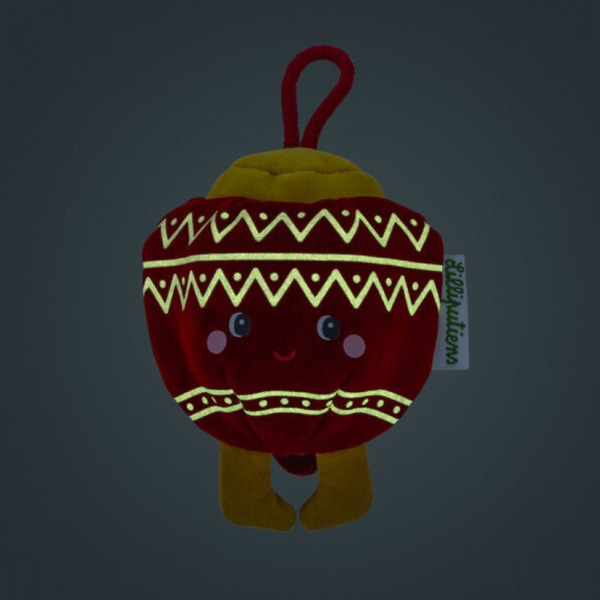 RÓŻOWA BOMBKA świąteczna przytulanka dwustronna zawieszka na choinkę Lilliputiens 2+