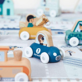 Samochód sportowy BIAŁA DOLINA drewniany pojazd góry Cross Roads Janod 12m+