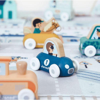 Samochód sportowy BIAŁA DOLINA drewniany pojazd góry Cross Roads Janod 12m+