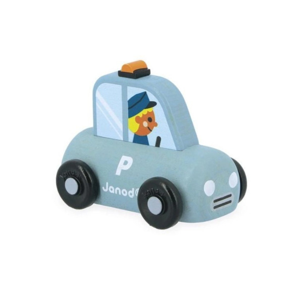 Radiowóz MIASTO drewniany pojazd Cross Roads Janod 12m+