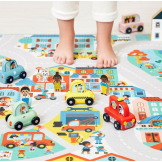 Radiowóz MIASTO drewniany pojazd Cross Roads Janod 12m+