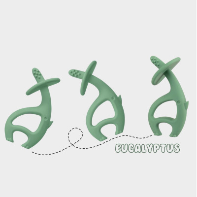 ZIELONY SŁONIK silikonowy gryzak Eucalyptus Mombella 3m+
