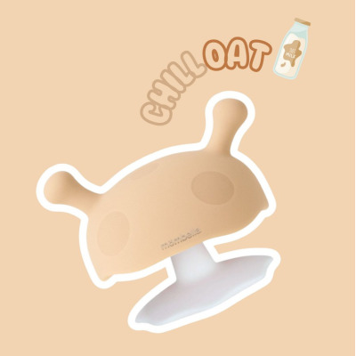 BEŻOWY GRZYBEK silikonowy gryzak uspokajający Chill Oat Mombella 3m+