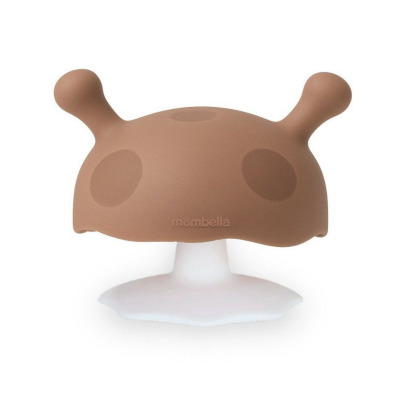BRĄZOWY GRZYBEK silikonowy gryzak uspokajający Mocha Loca Mombella 3m+
