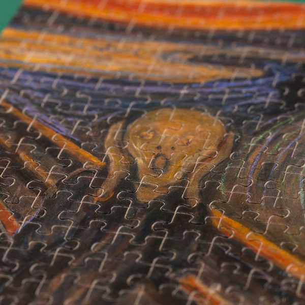 KRZYK Munch puzzle tekturowe mikro 150 el. The Scream Londji