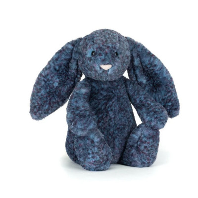 KRÓLICZEK LUXe granatowa mgła przytulanka Bashful Hopscone 31 cm Jellycat 12m+