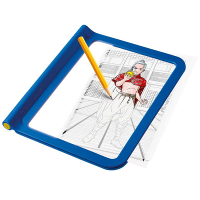 MANGA podświetlany tablet rysunkowy do nauki pisania i rysowania KIDYDRAW-PRO - niebieski Kidywolf 5+