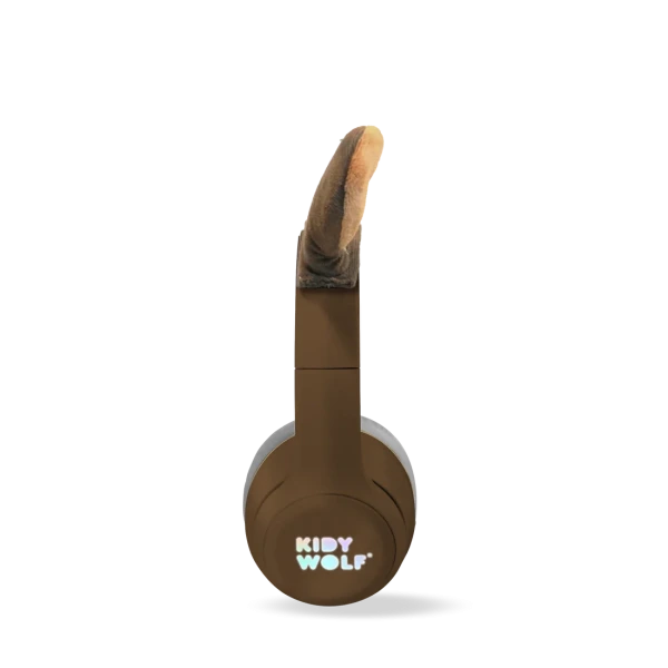 MIŚ brązowe słuchawki Bluetooth z magnetycznymi uszami Kidywolf 4+