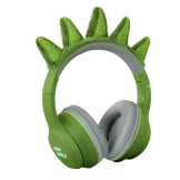 DINOZAUR zielone słuchawki Bluetooth z magnetycznymi kolcami Kidywolf 4+