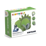 DINOZAUR zielone słuchawki Bluetooth z magnetycznymi kolcami Kidywolf 4+
