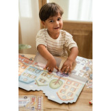 STRAŻ POŻARNA I KARETKA naklejki wielokrotnego użytku 40 szt. Jim & Friends Little Dutch 3+