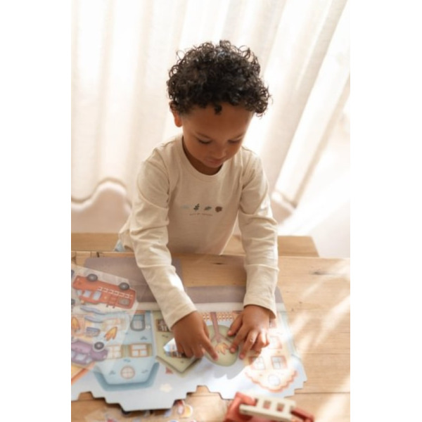 STRAŻ POŻARNA I KARETKA naklejki wielokrotnego użytku 40 szt. Jim & Friends Little Dutch 3+