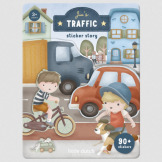 NA ULICY miasto książeczka z naklejkami 90 szt. Jim & Friends Little Dutch 3+