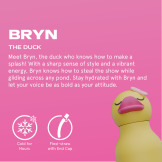 KACZUSZKA żółta butelka termiczna ze słomką 460 ml Bestie Asobu