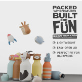 KACZUSZKA żółta butelka termiczna ze słomką 460 ml Bestie Asobu