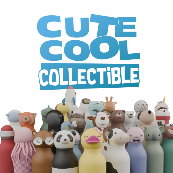 KONIK brązowa butelka termiczna ze słomką 460 ml Bestie Asobu