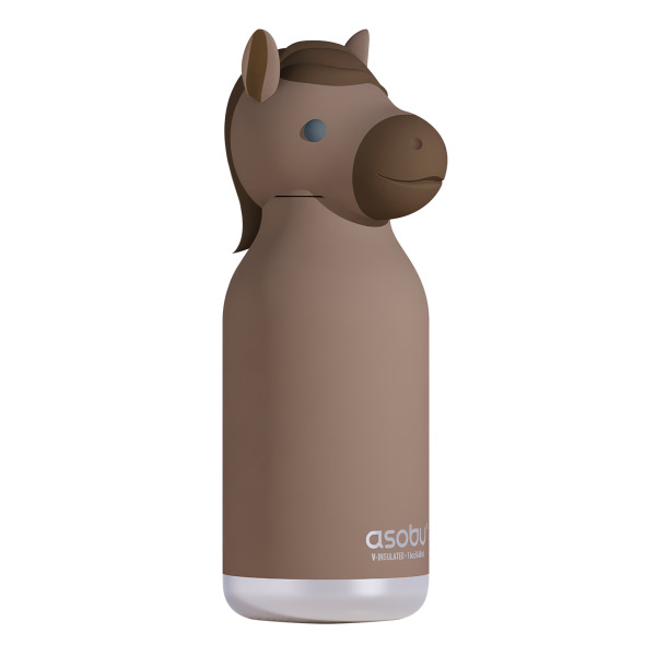 KONIK brązowa butelka termiczna ze słomką 460 ml Bestie Asobu