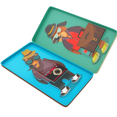 MISIE ubieranki podróżna układanka magnetyczna The Purple Cow 5+