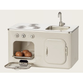 MINIATUROWA KUCHNIA metalowa biała akcesoria dla myszek i lalek Maileg 3+