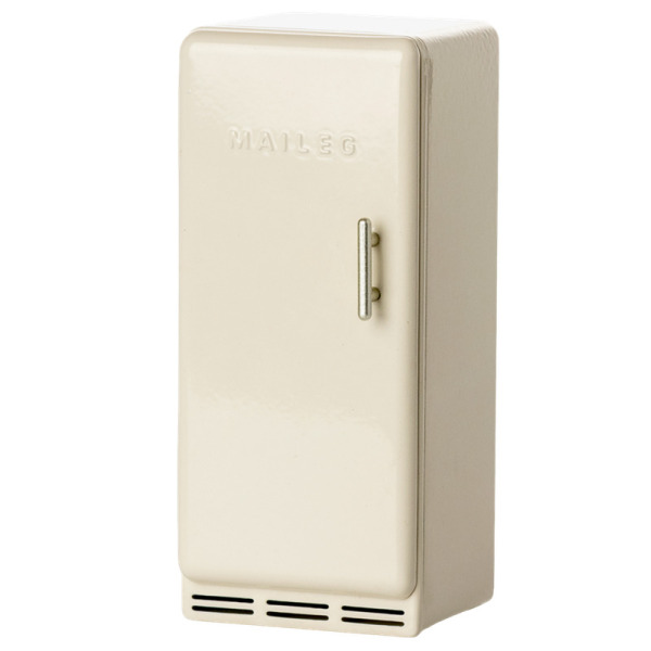 MINIATUROWA LODÓWKA metalowa biała akcesoria dla myszek i lalek Off white Maileg 3+