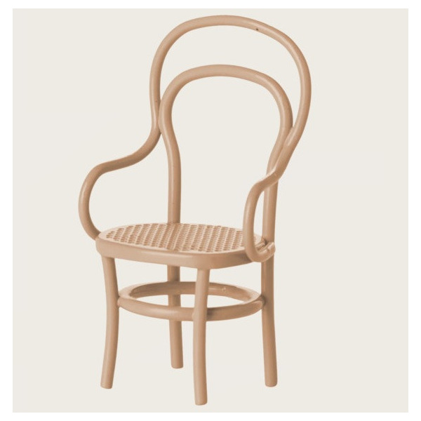 MINIATUROWE KRZESŁO metalowe ciemny róż vintage akcesoria dla myszek i lalek Maileg 3+