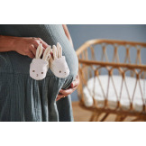 KRÓLICZEK kremowy zestaw prezentowy 3 w 1 (komforter + gryzak + buciki) kolekcja Lapinoo Kaloo 0+