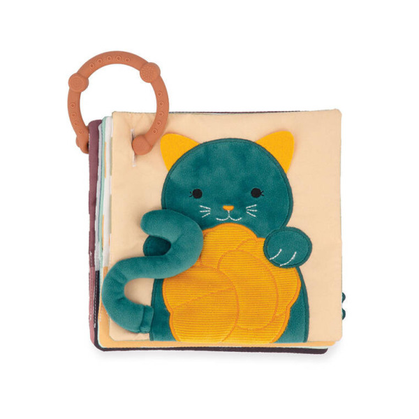 KOTKI karty sensoryczne w formie książeczki z zawieszką miękkie dwustronne 5 szt. Stimuli Kallo 0+