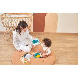 KOTKI karty sensoryczne w formie książeczki z zawieszką miękkie dwustronne 5 szt. Stimuli Kallo 0+