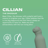 DINOZAUR zielona butelka termiczna ze słomką 460 ml Bestie Asobu