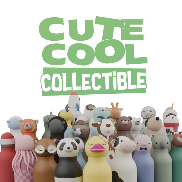 JEDNOROŻEC różowa butelka termiczna ze słomką 460 ml Bestie Asobu