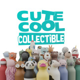 FOKA szara butelka termiczna ze słomką 460 ml Bestie Asobu