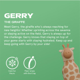 ŻYRAFA pomarańczowa butelka termiczna ze słomką 460 ml Bestie Asobu