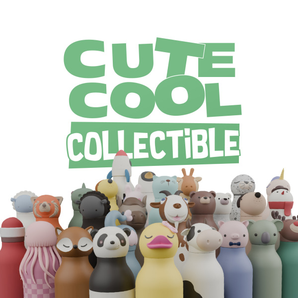 ŻYRAFA pomarańczowa butelka termiczna ze słomką 460 ml Bestie Asobu