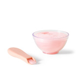 JOGURT TRUSKAWKOWY magiczna miseczka i łyżeczka dla lalek Tiny Tummies Harlow 3+