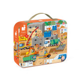 PLAC BUDOWY tekturowe puzzle w walizce 36 el. Janod 4+