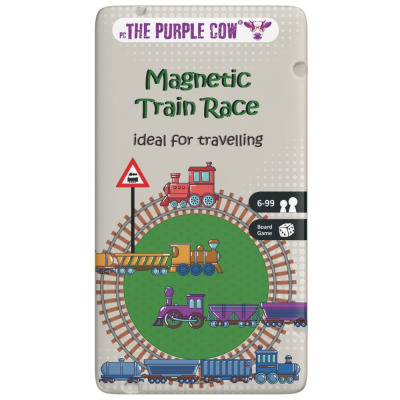 WYŚCIGI POCIĄGÓW podróżna gra magnetyczna The Purple Cow 6+