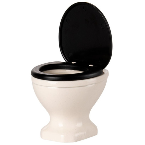 MINIATUROWA UBIKACJA WC metalowa biała vintage akcesoria dla myszek i lalek Off white Maileg 3+